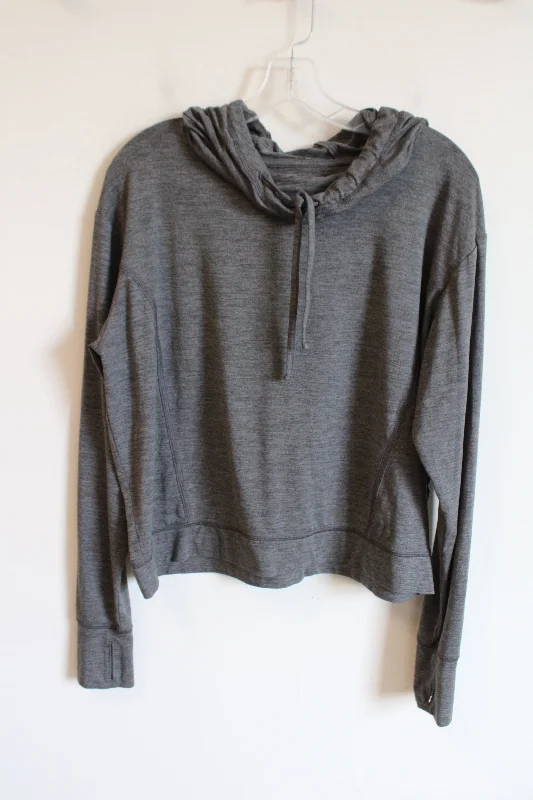 Ogio Gray Boxy Cut Butter Soft Hoodie | M Hoodie with Distressed Vintage Worn