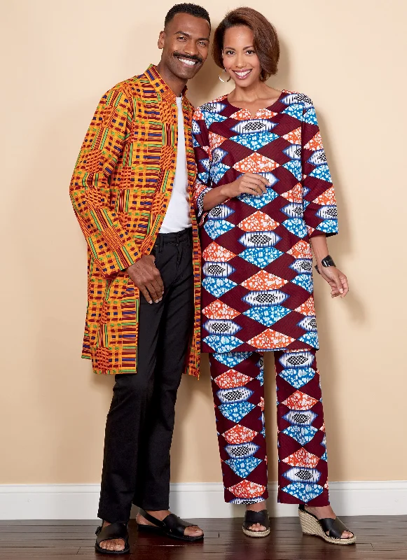 Butterick Unisex Coat, Tunic, Trousers B6534 Trousers Palazzo Wide Leg