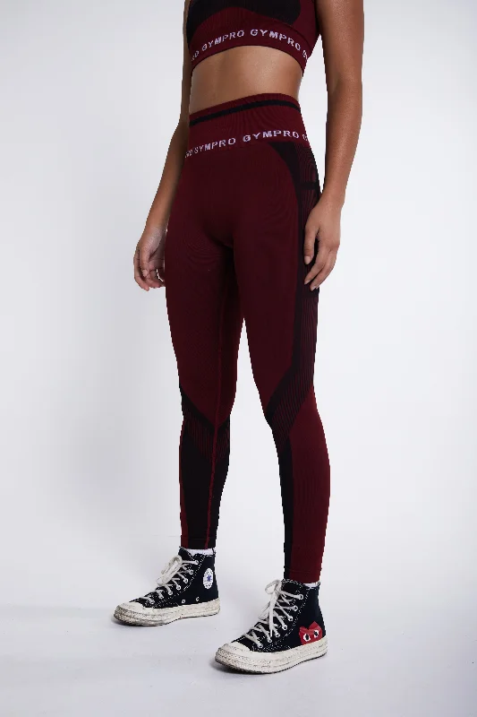 Aztec Leggings - Red Elegant Embellished Leggings