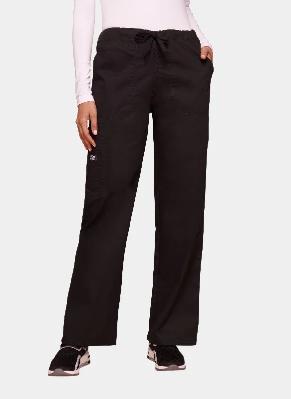 Cherokee Core Stretch Unisex Drawstring Cargo Scrub Trousers WWE4043 - Black Trousers Occasion Special Cherokee Core Stretch Unisex Drawstring Cargo Scrub Trousers WWE4043 - Black Trousers Occasion Special