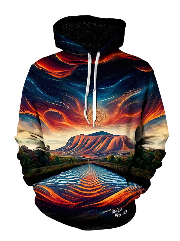 Repulsive Clock Unisex Pullover Hoodie Hoodie with Metallic Shiny Futuristic