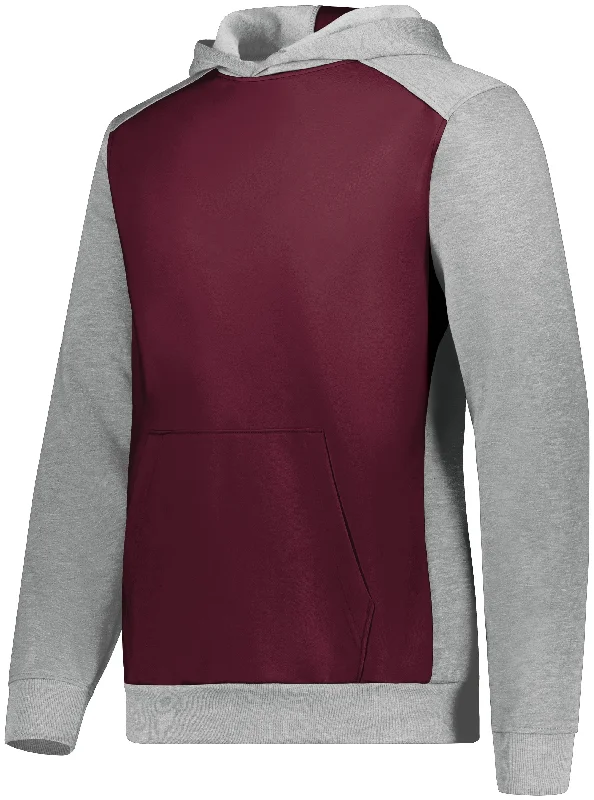 MAROON/GREY HEATHER