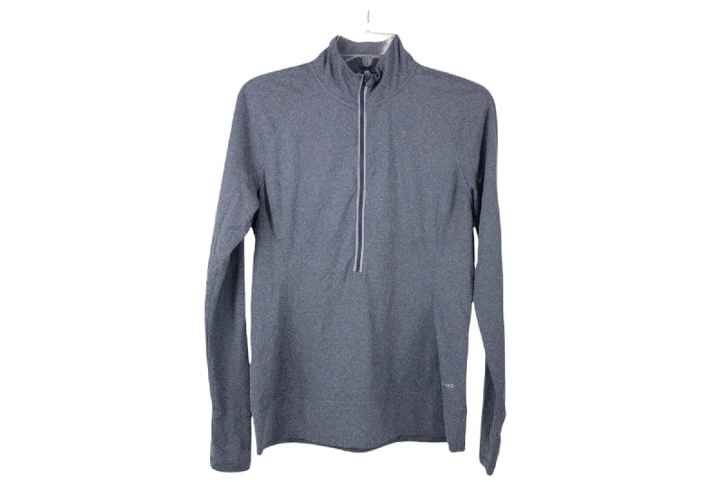 Hind Blue Gray Pullover Top | M Sabrina Neck Pullover