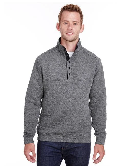 J America Adult Quilted Snap Pullover JA8890 Cable Knit Chunky