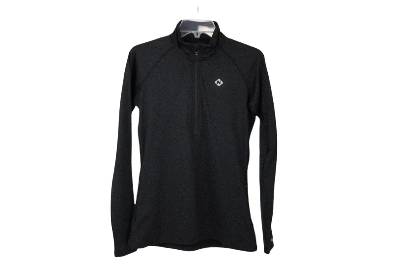 Naviskin Black Fleece Lined Pullover | M Scalloped Neck Pullover