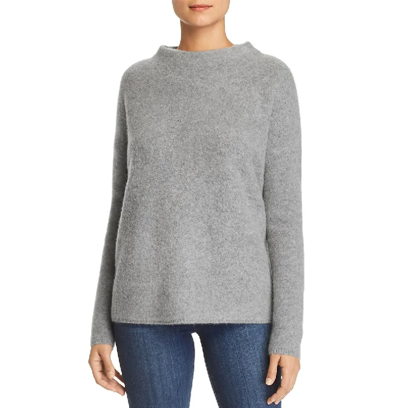 Private Label Womens Cashmere Funnel Neck Pullover Sweater Sarouel Sleeve Pullover