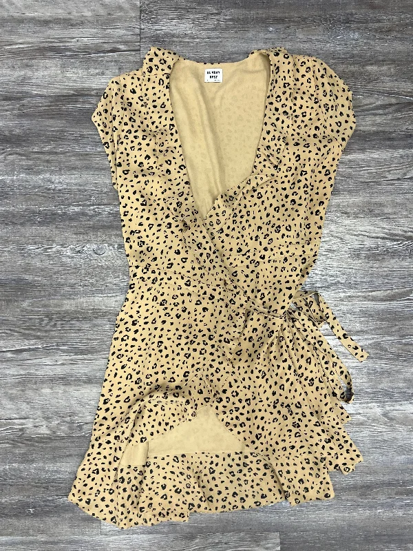 Animal Print Dress Casual Midi Cmb, Size S Fashionable Floral Embroidery Midi Dress