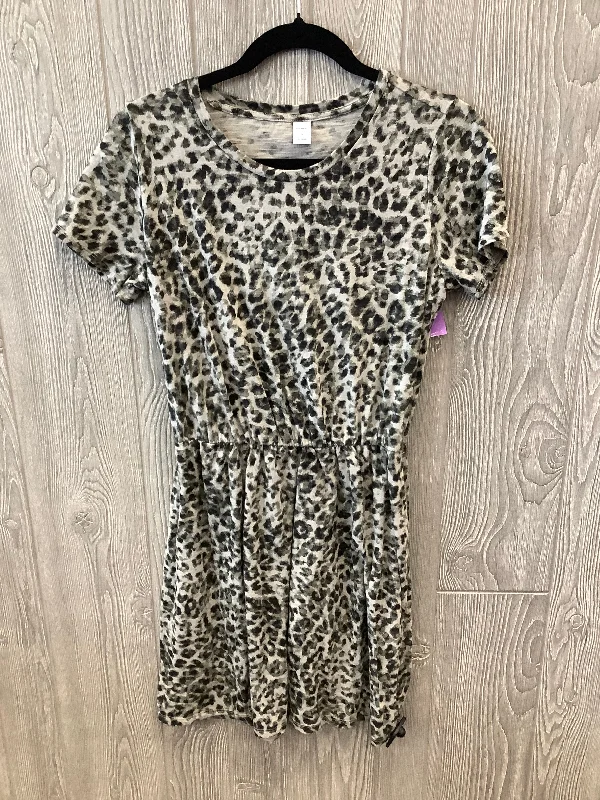 Animal Print Dress Casual Midi Old Navy, Size S Trendy Shift Midi Dress