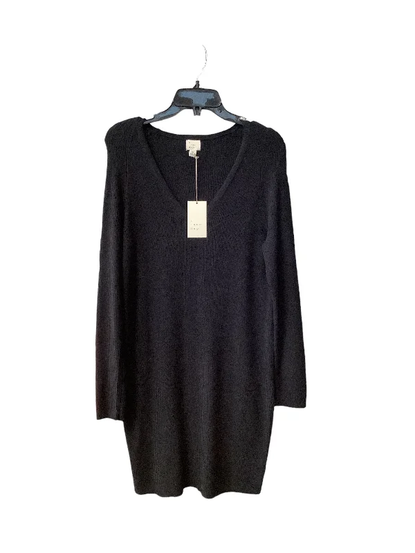 Black Dress Casual Midi A New Day, Size Xs Stylish Halter Neck Midi Dress