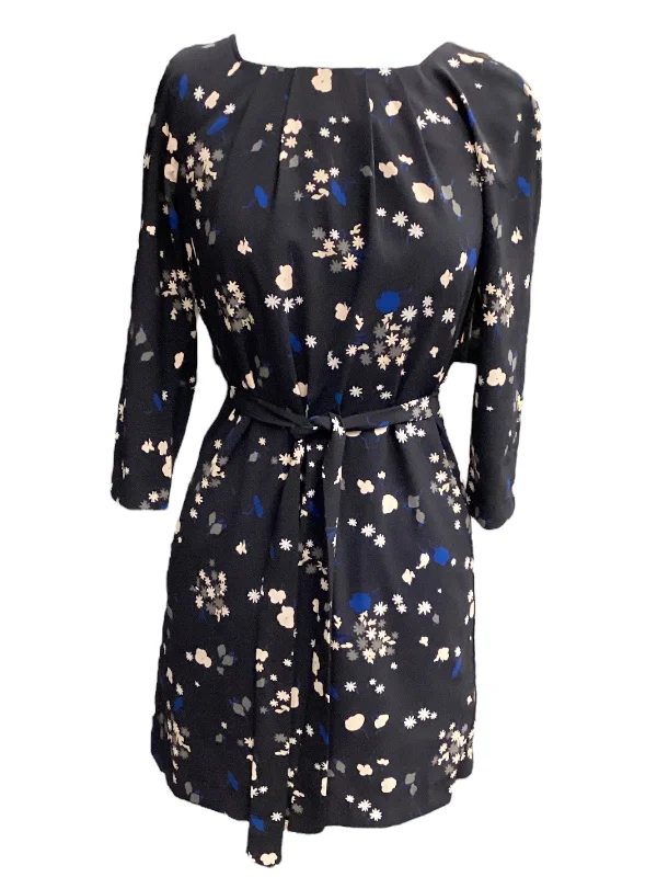 Black Dress Casual Midi Ann Taylor, Size Xs Fashionable A-Line Midi Dress