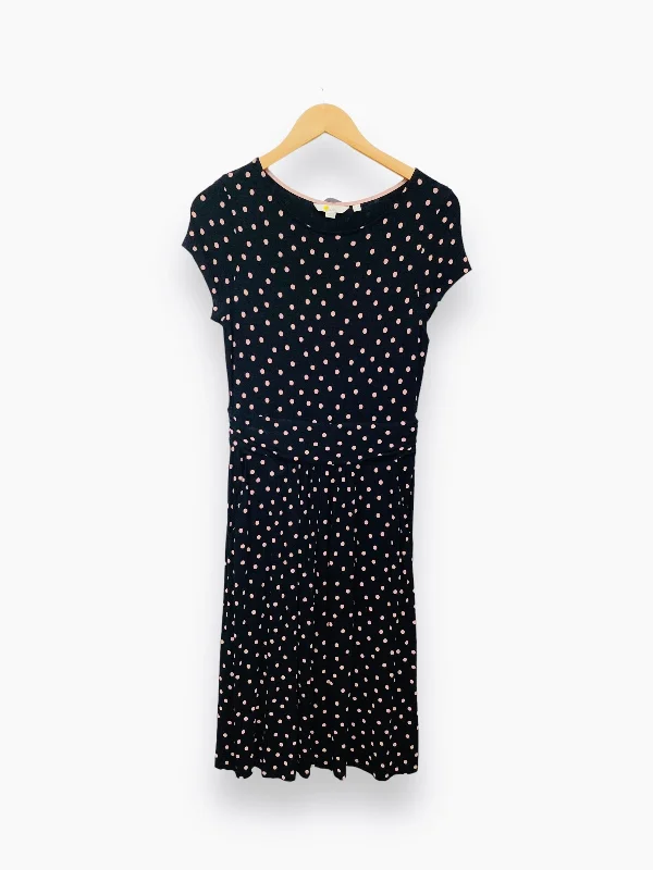 Black Dress Casual Midi Boden, Size 4 Trendy Square Neck Midi Dress