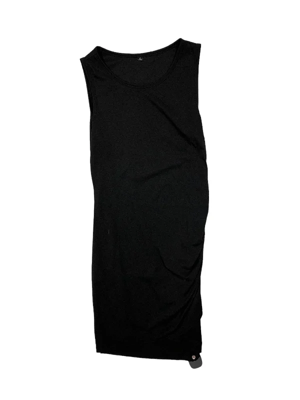 Black Dress Casual Midi Cmc, Size S Stylish Animal Print Midi Dress