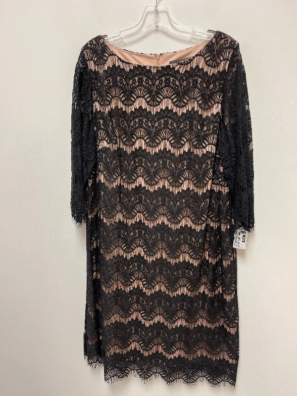 Black Dress Casual Midi Jessica Howard, Size Xl Trendy Shift Midi Dress