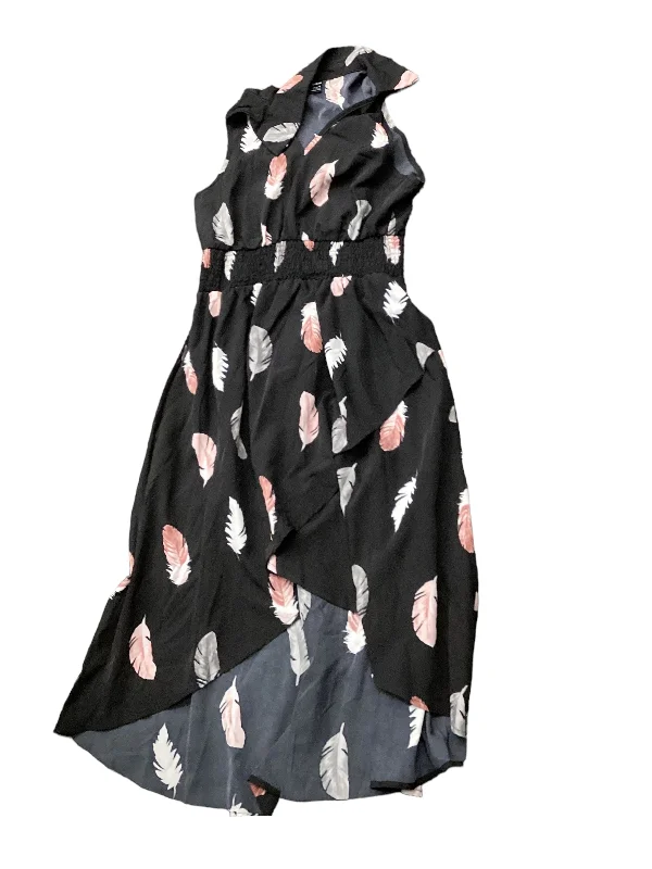 Black Dress Casual Midi Shein, Size L Stylish Cold Shoulder Midi Dress
