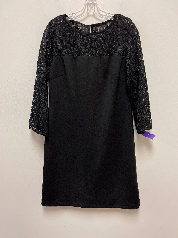 Black Dress Casual Midi Studio 1, Size Xl Elegant Pleated Sleeve Midi Dress