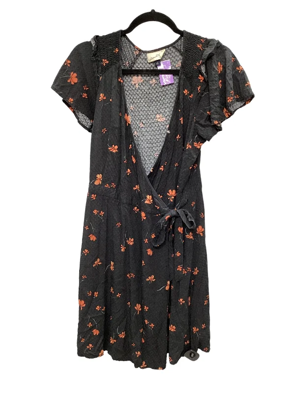 Black Dress Casual Midi Universal Thread, Size S Trendy Knit Midi Dress