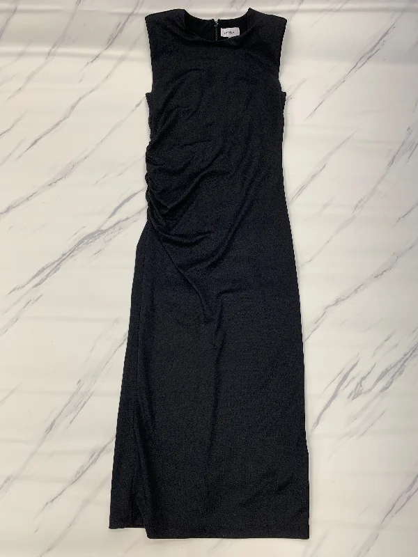 Black Dress Party Midi Evereve, Size Xs Trendy Midi Dress with Belt