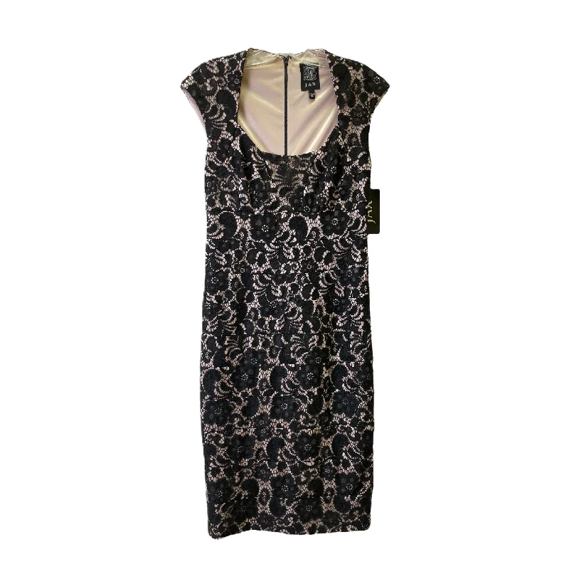 Black & Tan Dress Party Midi By JAX, Size: M Comfortable Adjustable Strap Midi Dress Black & Tan Dress Party Midi By JAX, Size: M Comfortable Adjustable Strap Midi Dress