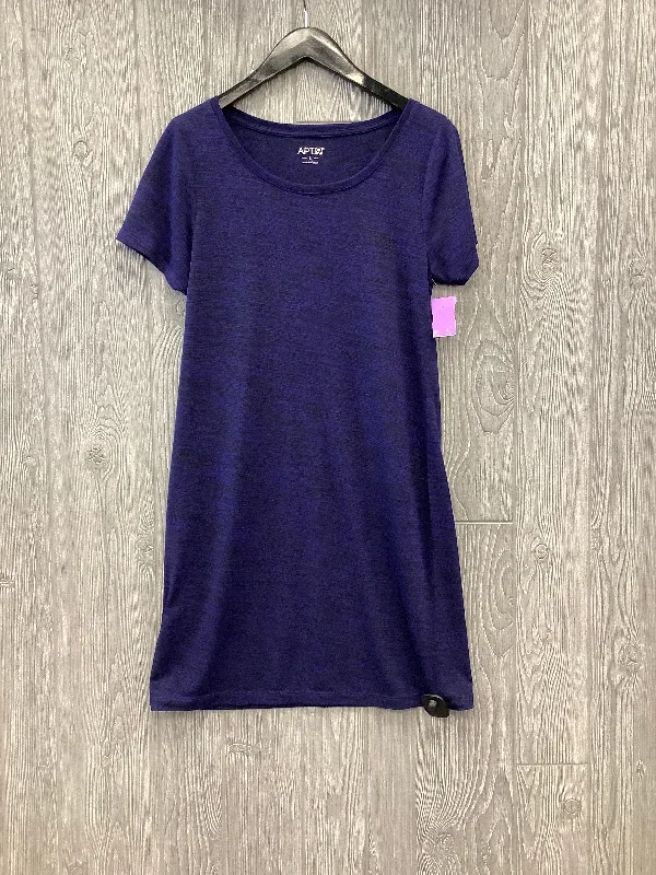 Blue Dress Casual Midi Apt 9, Size L Stylish Button-Down Midi Dress