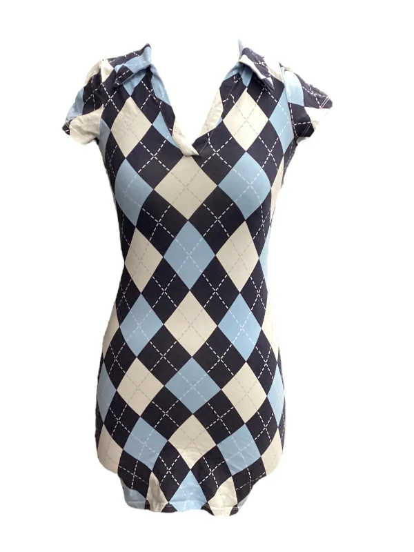 Blue Dress Casual Midi Divided, Size S Stylish Pleated Skirt Midi Dress