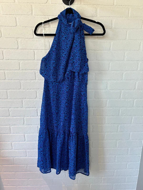 Blue Dress Casual Midi Tcec, Size M Elegant Puff Sleeve Midi Dress
