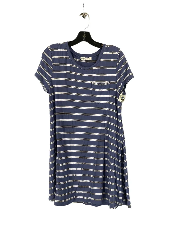 Blue & White Dress Casual Midi Arizona, Size L Comfortable Floral Print Midi Dress