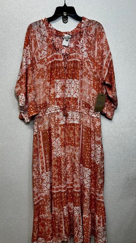 Coral Dress Casual Midi Frye And Co, Size Xxl Comfortable Sleeveless Midi Dress
