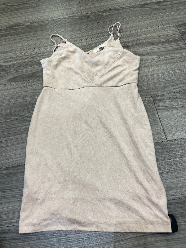 Cream Dress Casual Midi Sans Souci, Size L Comfortable Floral Print Midi Dress