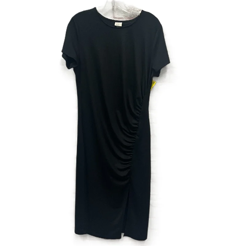 Dress Casual Midi By A New Day In Black, Size: Xl Stylish Button-Down Midi Dress
