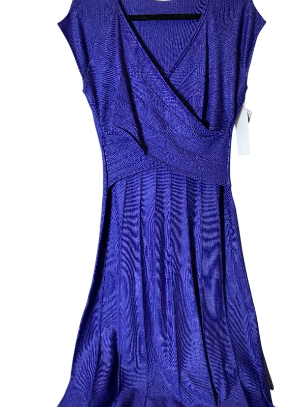 Dress Casual Midi By Anne Klein In Purple, Size: L Comfortable Knitwear Midi Dress