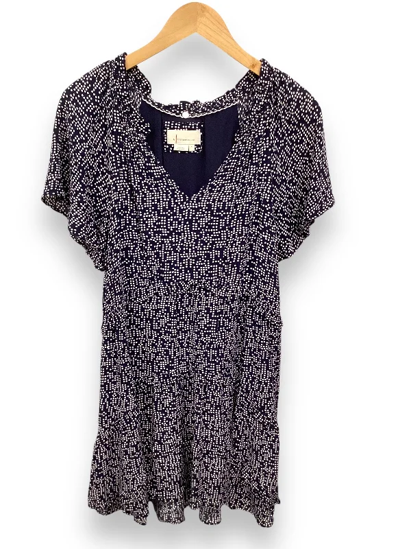 Dress Casual Midi By Anthropologie In Navy, Size: M Elegant Satin Slip Midi Dress