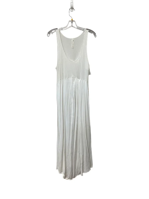 Dress Casual Midi By Anthropologie In White, Size: L Fashionable High-Neck Midi Dress Dress Casual Midi By Anthropologie In White, Size: L Fashionable High-Neck Midi Dress