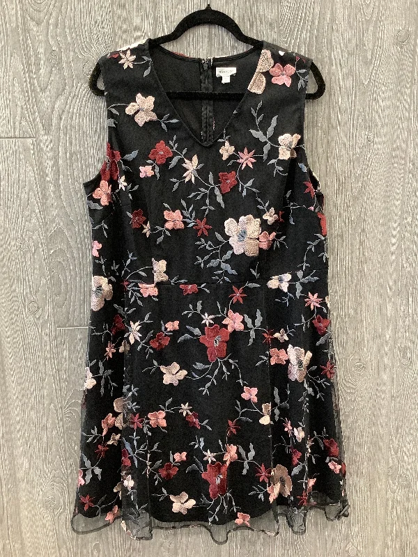 Dress Casual Midi By Avenue In Black, Size: 2x Stylish Tiered Midi Dress