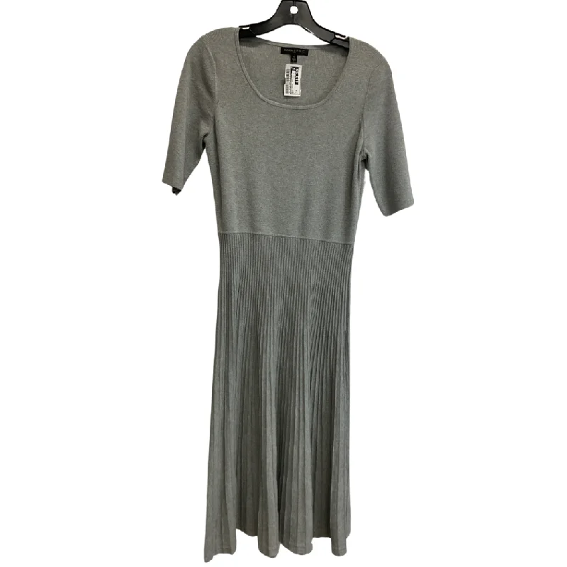 Dress Casual Midi By Banana Republic In Grey, Size: S Trendy Shift Midi Dress