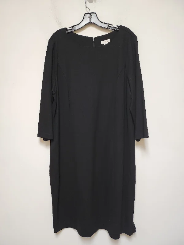 Dress Casual Midi By Chicos In Black, Size: Xl Fashionable Pencil Midi Dress