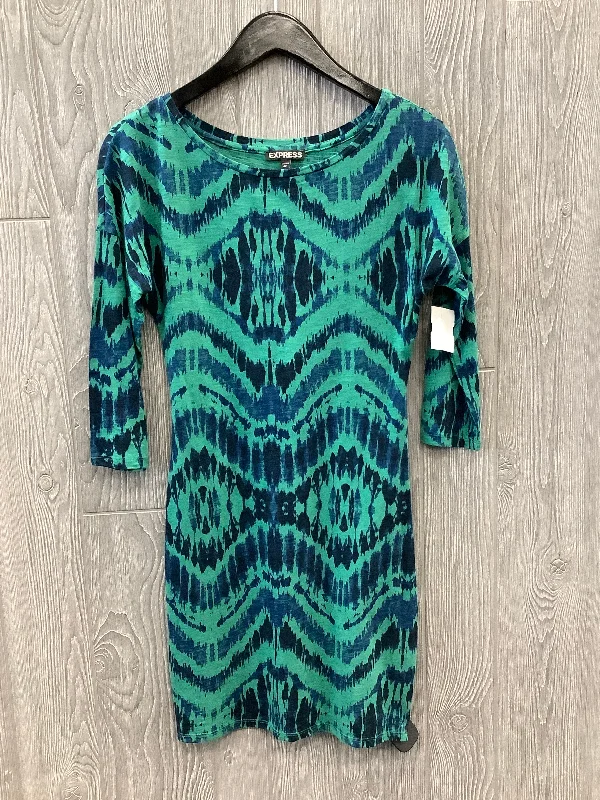 Dress Casual Midi By Express In Green, Size: Xs Comfortable Ruched Midi Dress