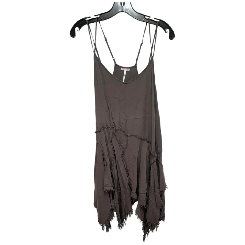 Dress Casual Midi By Free People In Brown, Size: M Trendy Square Neck Midi Dress