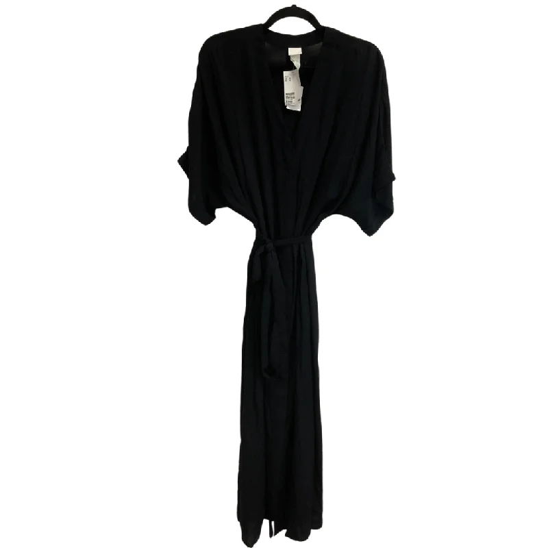 Dress Casual Midi By H&m In Black, Size: M Stylish Long Sleeve Floral Midi Dress