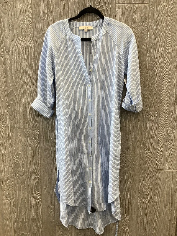 Dress Casual Midi By Loft In Blue, Size: Xs Fashionable A-Line Midi Dress