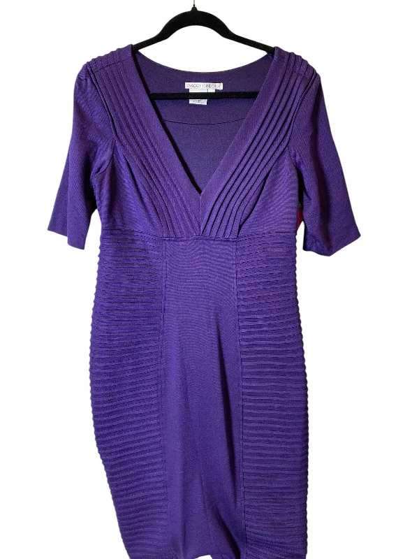 Dress Casual Midi By Maggy London In Purple, Size: 14 Fashionable High-Low Midi Dress Dress Casual Midi By Maggy London In Purple, Size: 14 Fashionable High-Low Midi Dress