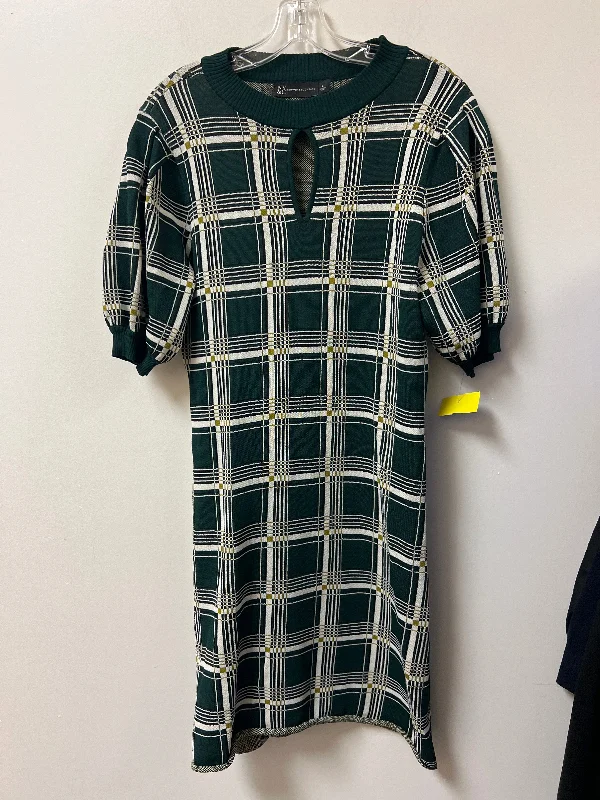 Dress Casual Midi By New York And Co In Green & Yellow, Size: L Cozy Knit Midi Dress Dress Casual Midi By New York And Co In Green & Yellow, Size: L Cozy Knit Midi Dress