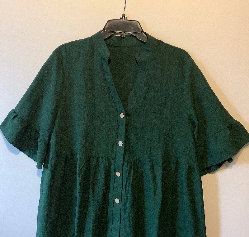 Dress Casual Midi By Shein In Green, Size: M Cozy T-shirt Midi Dress