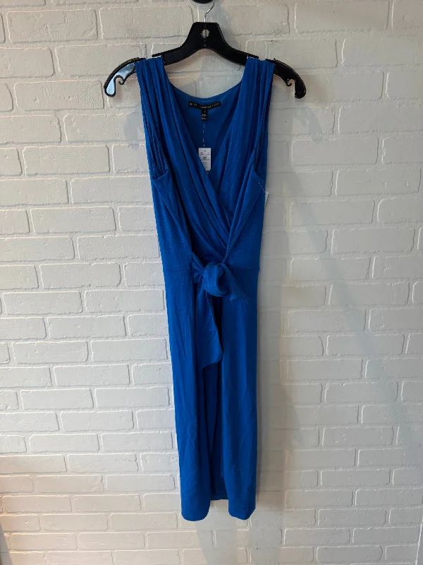 Dress Casual Midi By White House Black Market In Blue, Size: Xl Trendy Midi Dress with Belt Dress Casual Midi By White House Black Market In Blue, Size: Xl Trendy Midi Dress with Belt