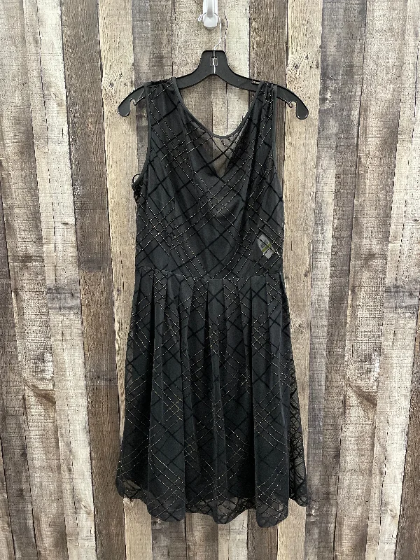 Dress Party Midi By Ellen Tracy In Black, Size: L Trendy Off-Shoulder Ruffle Midi Dress