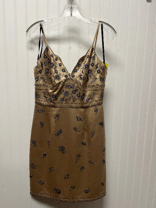 Dress Party Midi By Laundry In Gold & Silver, Size: S Chic Bohemian Midi Dress