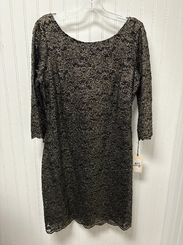 Gold Dress Party Midi Ivanka Trump, Size 12 Elegant Velvet Midi Dress