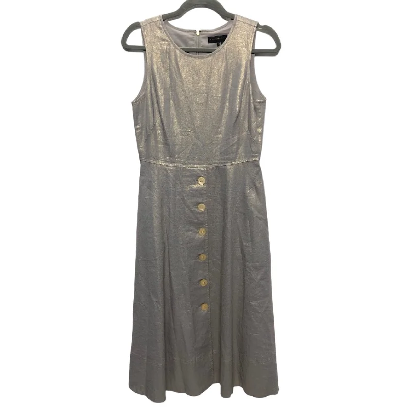 Gold & Grey Dress Casual Midi Donna Karan, Size 6 Classic Black Midi Dress