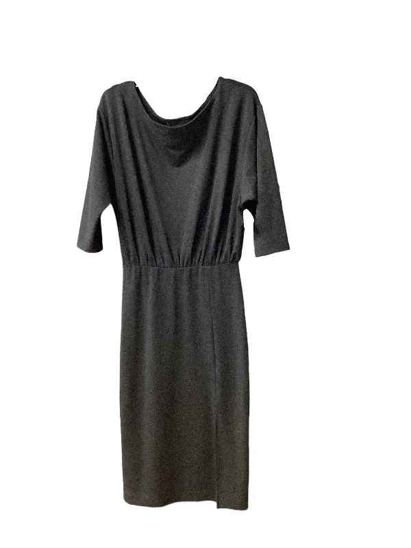 Grey Dress Casual Midi Anthropologie, Size S Stylish Halter Neck Midi Dress