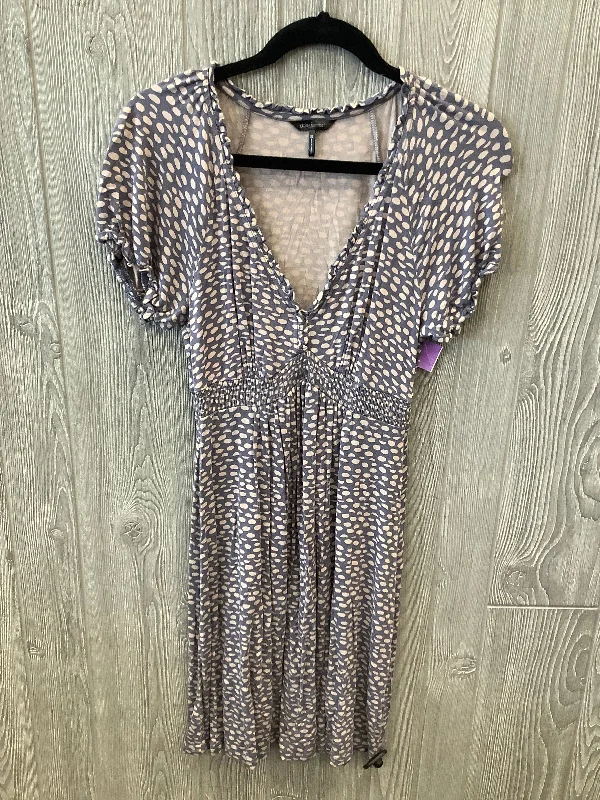 Grey Dress Casual Midi Daisy Fuentes, Size S Fashionable Sheer Sleeve Midi Dress