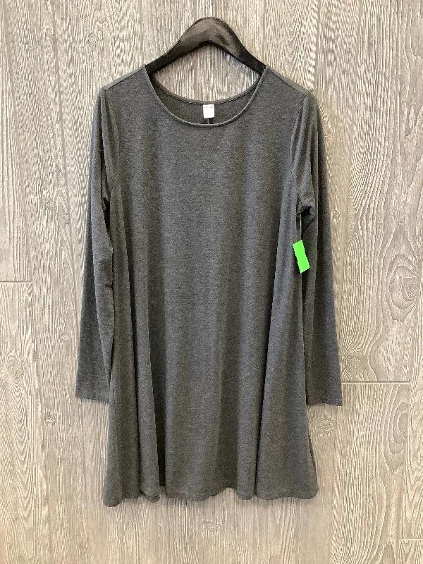 Grey Dress Casual Midi Old Navy, Size L Fashionable Wide Leg Midi Dress